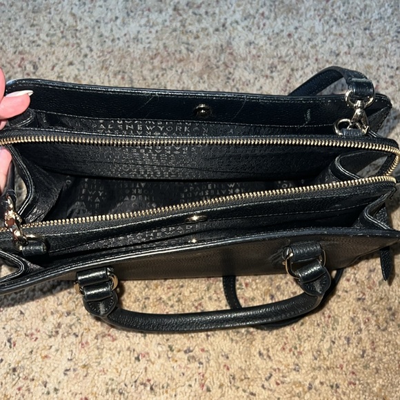 Black Kate Spade purse and matching wallet - Picture 4 of 9
